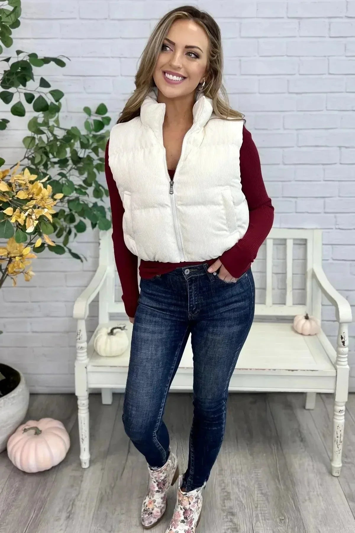 GlamourVest - Stylish and pleasant Colete Belleza & Glamour Small White