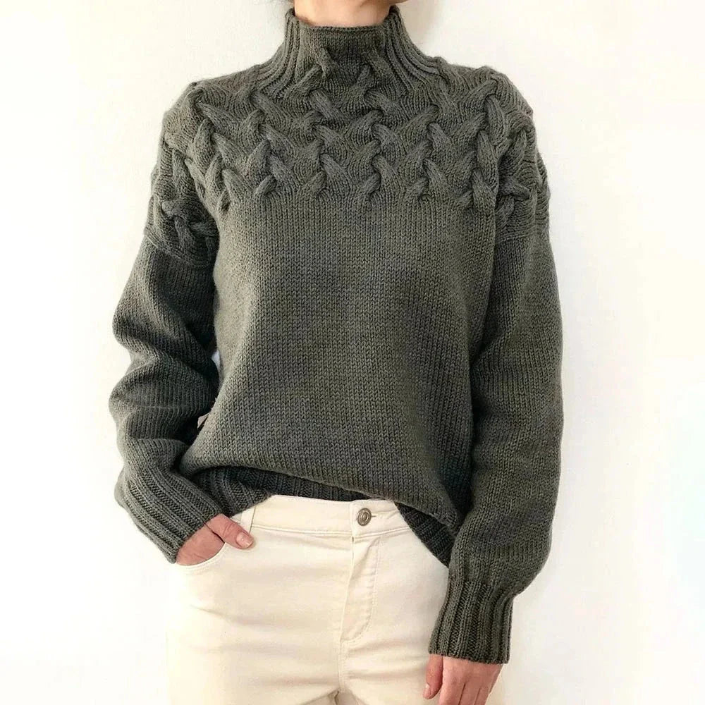 Grace-Elegant Sweater Sweater Belleza & Glamour Grey S