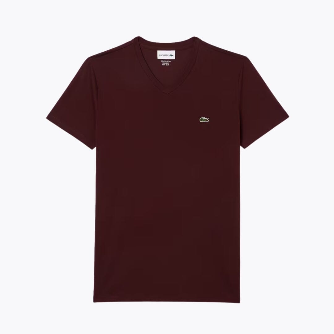 LC Lightweight Cotton Pima V Neck T-shirt LC Lightweight Cotton Pima V Neck T-shirt Slate Crown Bordeaux S
