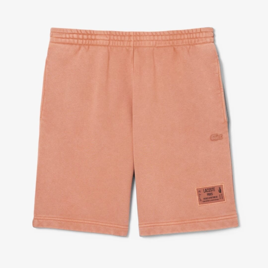 LC Washed Effect Cotton Fleece Shorts LC Washed Effect Cotton Fleece Shorts Slate Crown Terracota brown S