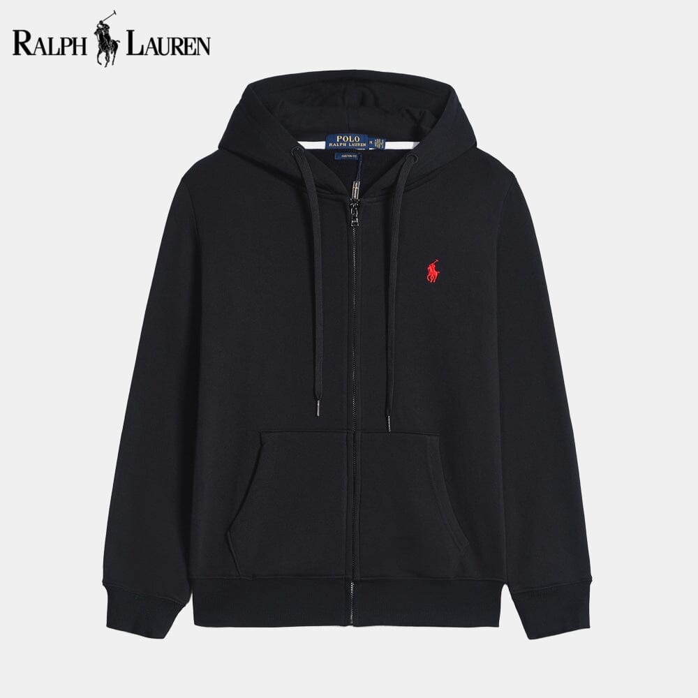 RL Classic Essential Cotton Hoodie RL Classic Essential Cotton Hoodie Slate Crown Black S