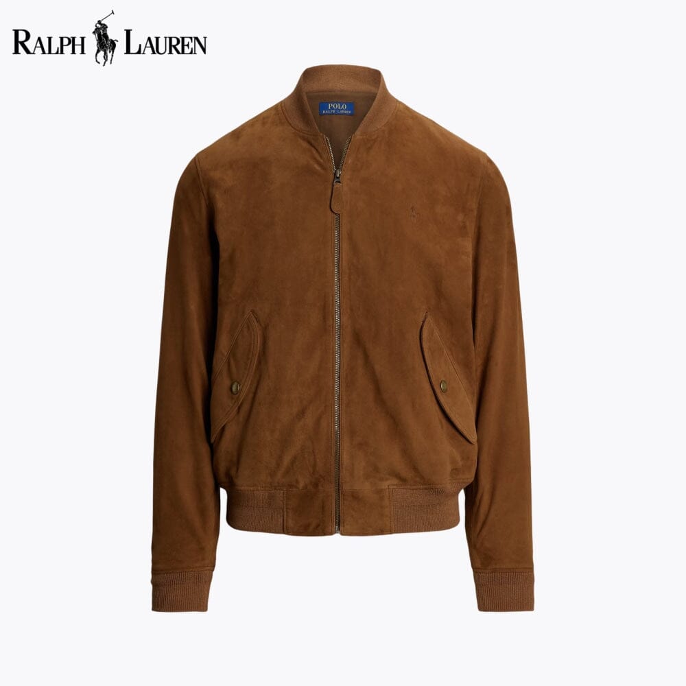 RL Suede Bomber Jacket RL Suede Bomber Jacket Slate Crown Country Brown S