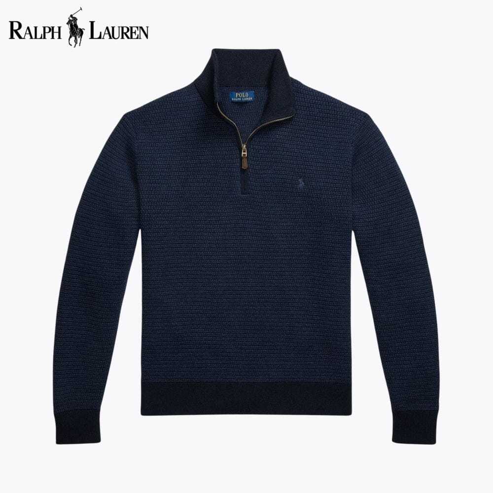 RL Washable Wool Quarter-Zip Sweater RL Washable Wool Quarter-Zip Sweater Slate Crown Blue Navy S