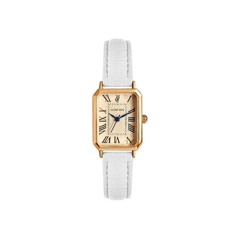 Square Women's Watch Relógio Feminino Quadrado Belleza & Glamour Branco