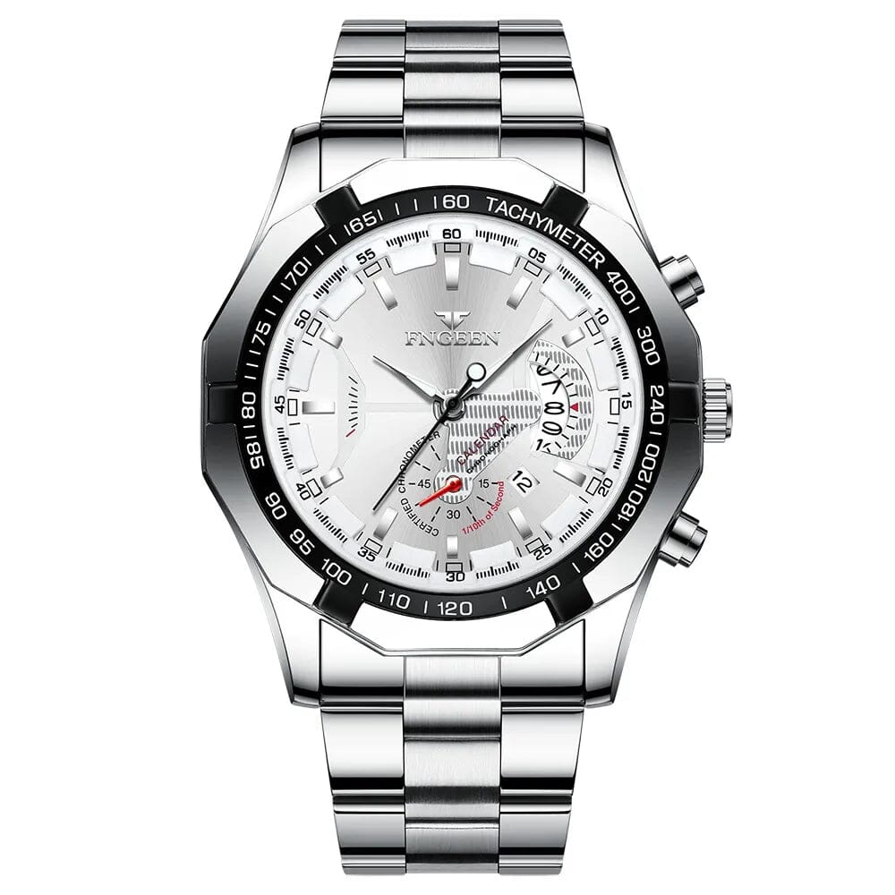 Watch Poedagar Engeen Relogio 09 Belleza & Glamour Silver White