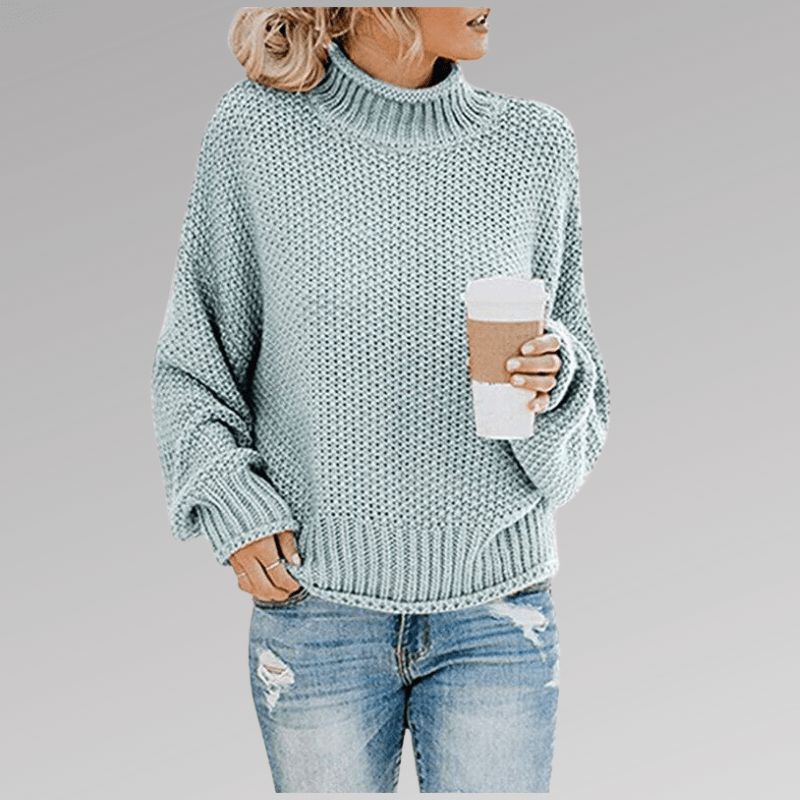 Abigail™ | Knitted Jumper Sweater Belleza & Glamour Blue S 