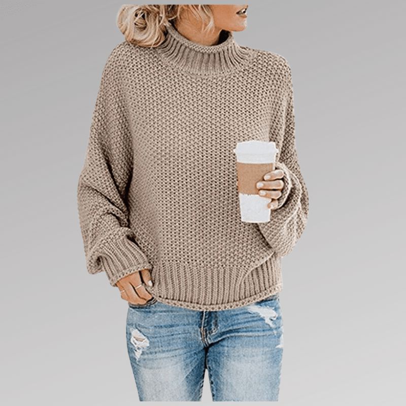 Abigail™ | Knitted Jumper Sweater Belleza & Glamour Khaki S 