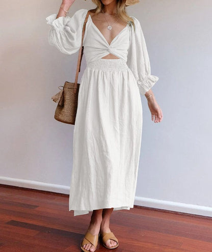 Amelia | Effortless Summer Dress Dress Belleza & Glamour White S 