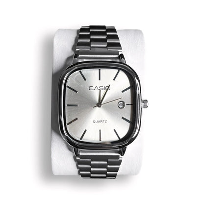 C A S I O Luxurious 36mm Watch - Water Resistant | Transferred steel Relógio CASIO Luxurious 36mm - Unissex Resistente à água | Aço Inoxidável Belleza & Glamour Silver 