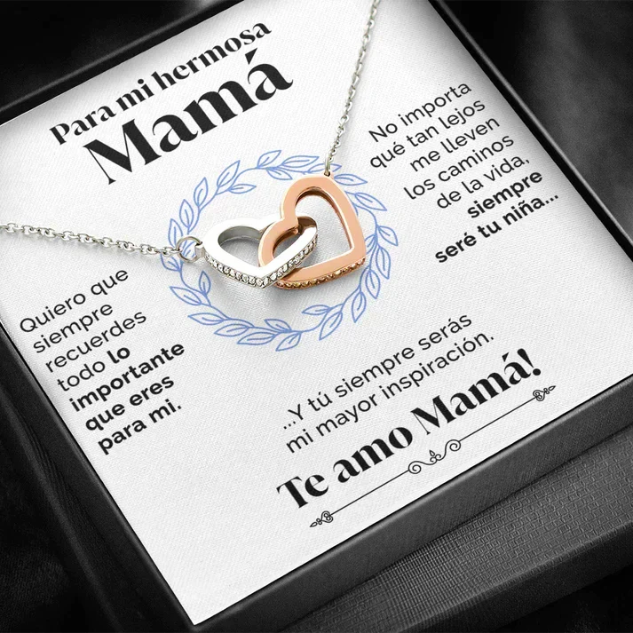 Collar with dedication card Belleza & Glamour For my mom 