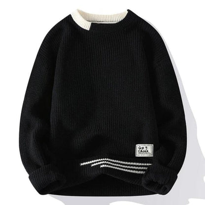 Davis™ - Cozy Knit Sweater Sweater Belleza & Glamour Black M 