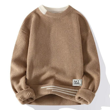 Davis™ - Cozy Knit Sweater Sweater Belleza & Glamour Brown M 