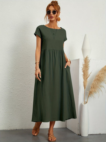 Emma-Casual Dress Dress Belleza & Glamour Army Green S 