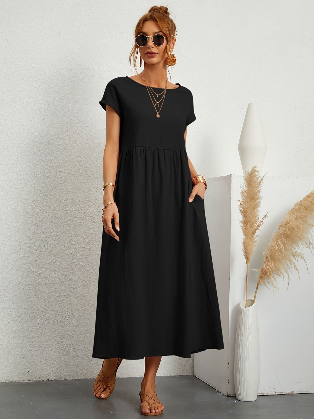 Emma-Casual Dress Dress Belleza & Glamour Black S 