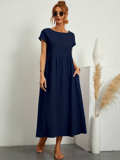 Emma-Casual Dress Dress Belleza & Glamour Navy Blue S 