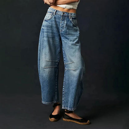 Emma | Stylish Wide-Leg Jeans Belleza & Glamour Dark Blue XS 