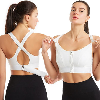 Eva | Comfortable Support Sports Bra Lady - Underwear Belleza & Glamour White S 