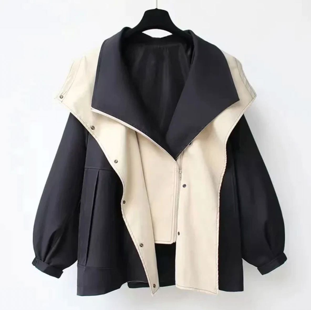 Evelyn | Modern Trenchcoat Belleza & Glamour Black M 