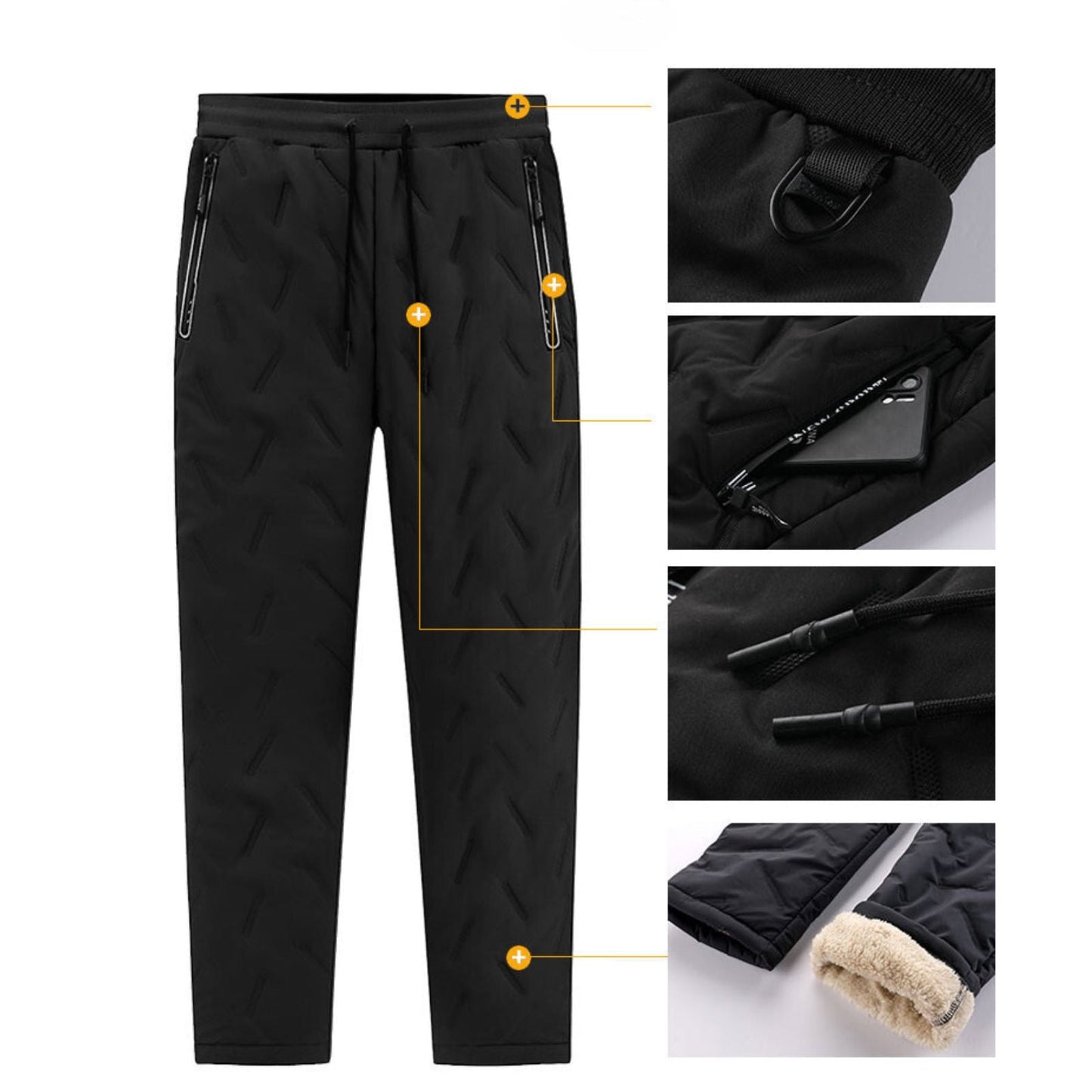 Glamour Weatherproof Fleece Lined Pants Fleece Joggers Belleza & Glamour 