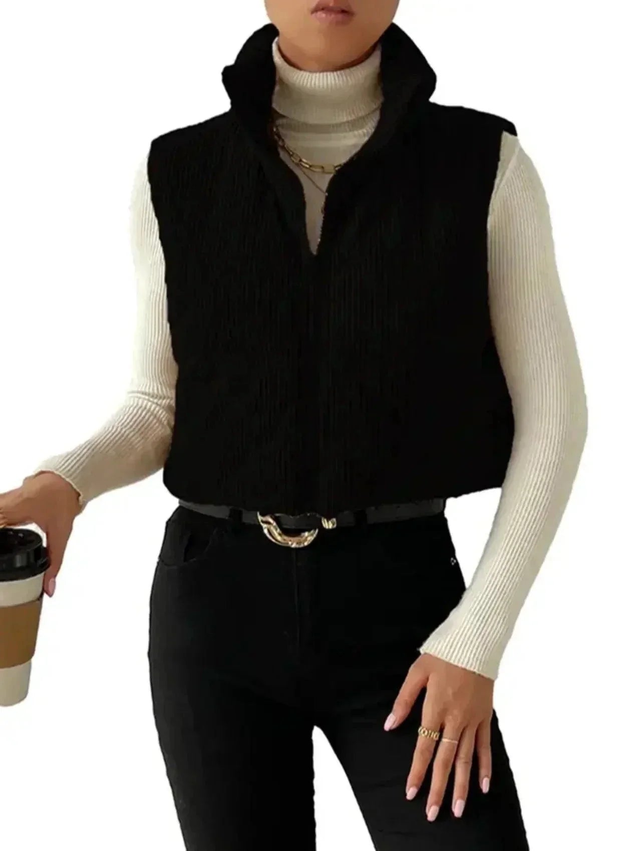 GlamourVest - Stylish and pleasant Colete Belleza & Glamour Small Black 