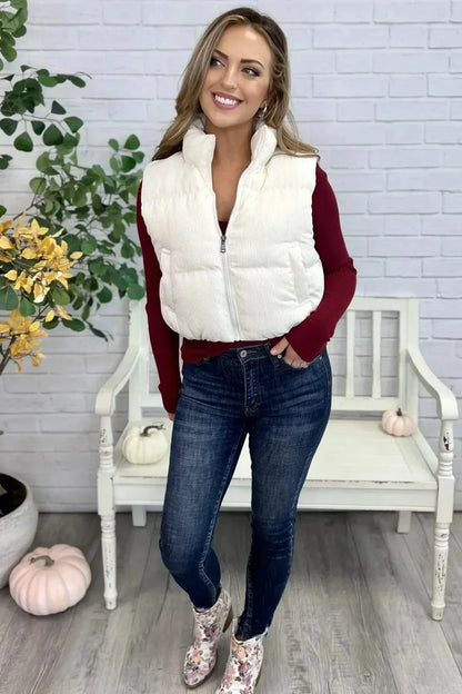 GlamourVest - Stylish and pleasant Colete Belleza & Glamour Small White 