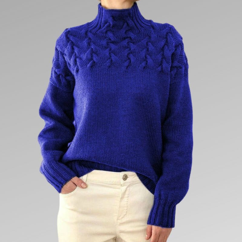 Grace-Elegant Sweater Sweater Belleza & Glamour Navy blue S 