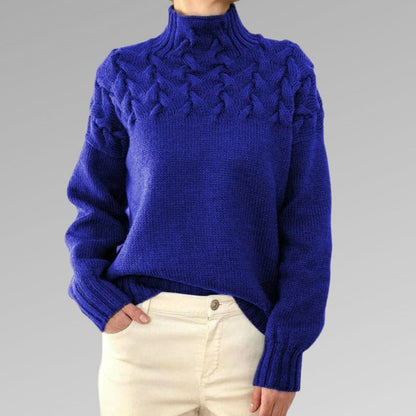Grace-Elegant Sweater Sweater Belleza & Glamour Navy blue S 