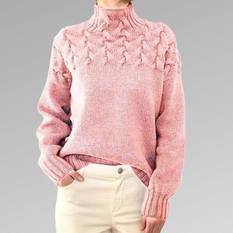 Grace-Elegant Sweater Sweater Belleza & Glamour Pink S 
