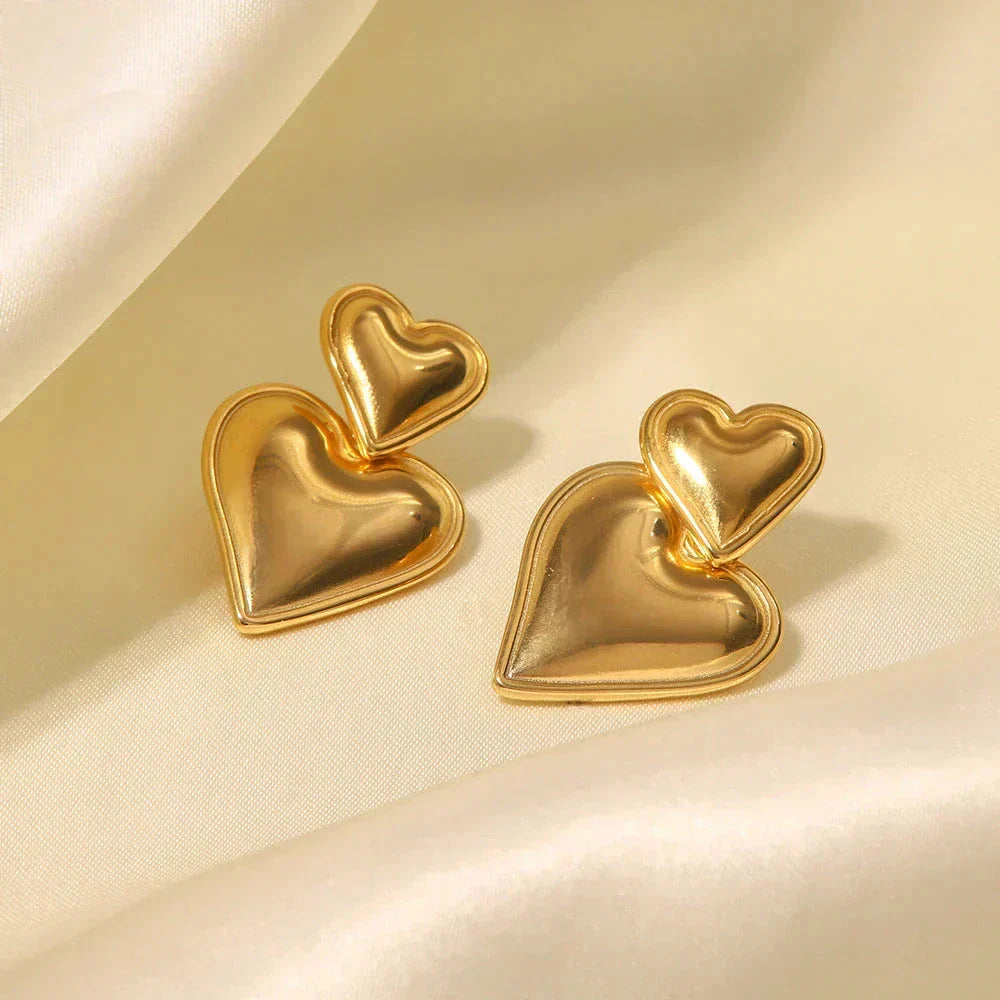 Heart Heart Earrings Belleza & Glamour 
