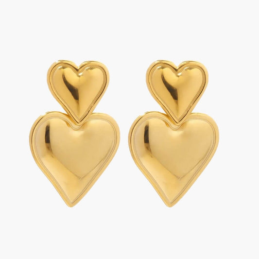 Heart Heart Earrings Belleza & Glamour gold 