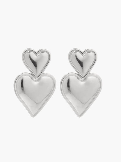 Heart Heart Earrings Belleza & Glamour silver 
