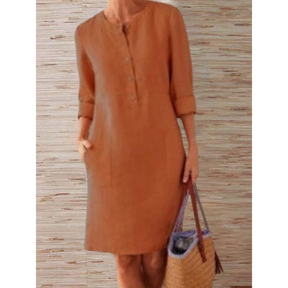 INNA - SUMMER DRESS Dress Belleza & Glamour Brown S 