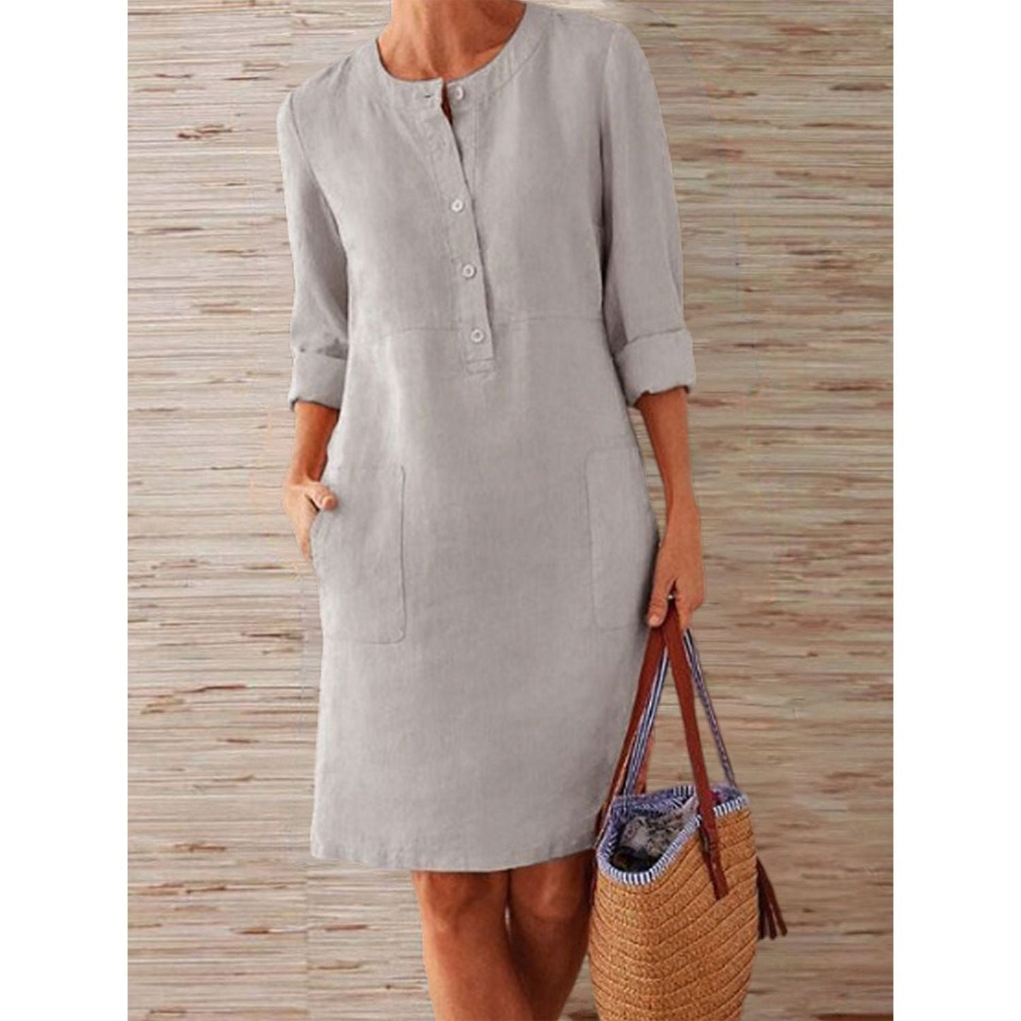 INNA - SUMMER DRESS Dress Belleza & Glamour Gray S 