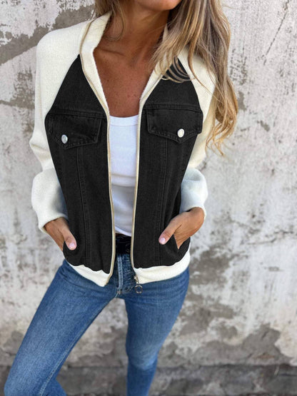 Ivy™ | Denim Blend Jacket Jacket & Coats Belleza & Glamour Black/White S 
