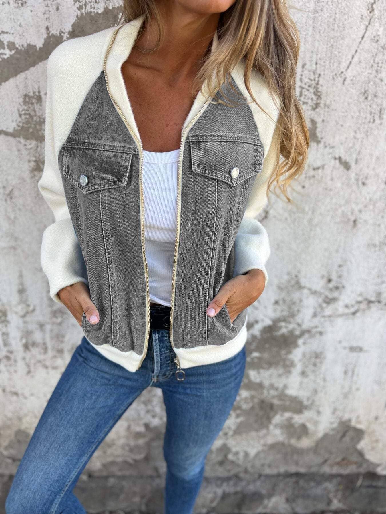 Ivy™ | Denim Blend Jacket Jacket & Coats Belleza & Glamour Grey S 
