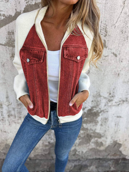 Ivy™ | Denim Blend Jacket Jacket & Coats Belleza & Glamour Red S 