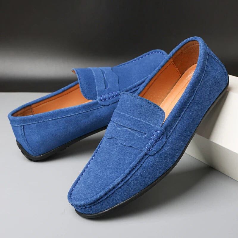 John™ | Suede Sneakers Shoes Belleza & Glamour Navy Blue 6.5 or 38 