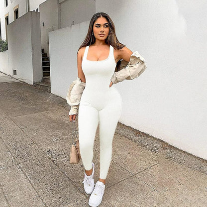 Jumpsuit with Tummy ControlPanel Belleza & Glamour White S Jumpsuit