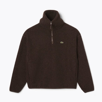LC High Zipped Neck Polar Fleece Sweatshirt LC High Zipped Neck Polar Fleece Sweatshirt Slate Crown Brown S 