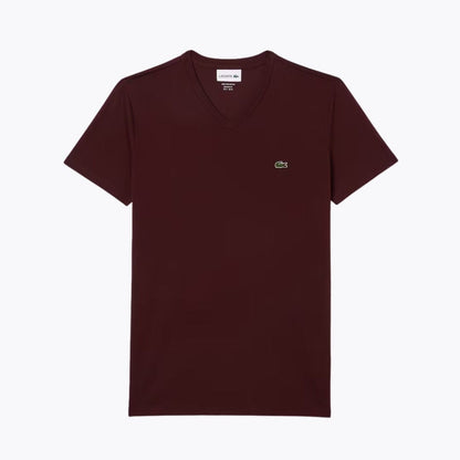 LC Lightweight Cotton Pima V Neck T-shirt LC Lightweight Cotton Pima V Neck T-shirt Slate Crown Bordeaux S 