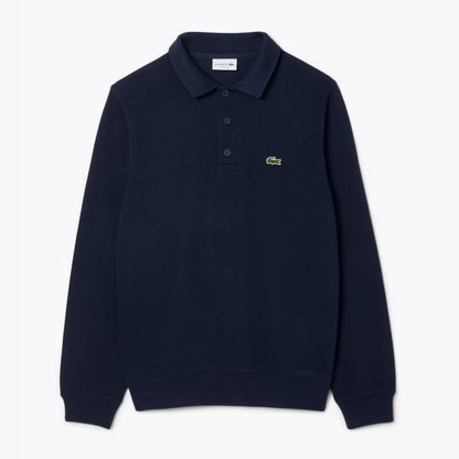 LC Ribbed Cotton Polo Collar Sweatshirt LC Ribbed Cotton Polo Collar Sweatshirt Slate Crown Blue S 