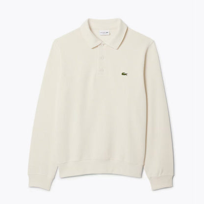 LC Ribbed Cotton Polo Collar Sweatshirt LC Ribbed Cotton Polo Collar Sweatshirt Slate Crown White S 