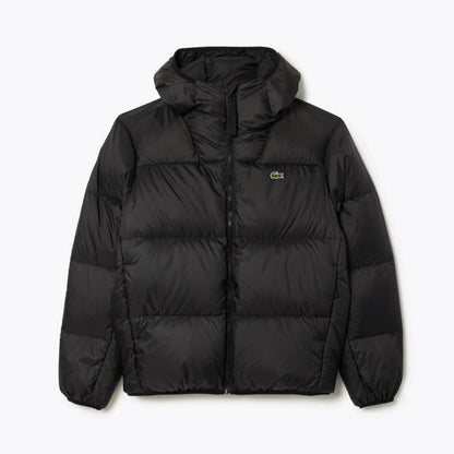 LC Short Water-Repellent Hooded Puffed Jacket LC Short Water-Repellent Hooded Puffed Jacket Slate Crown Black S 