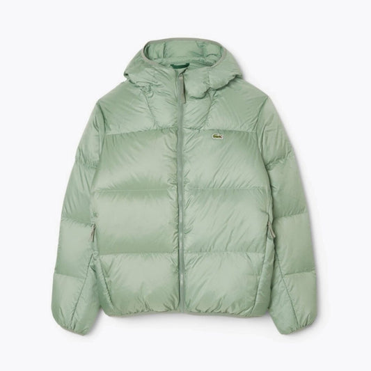 LC Short Water-Repellent Hooded Puffed Jacket LC Short Water-Repellent Hooded Puffed Jacket Slate Crown Green S 