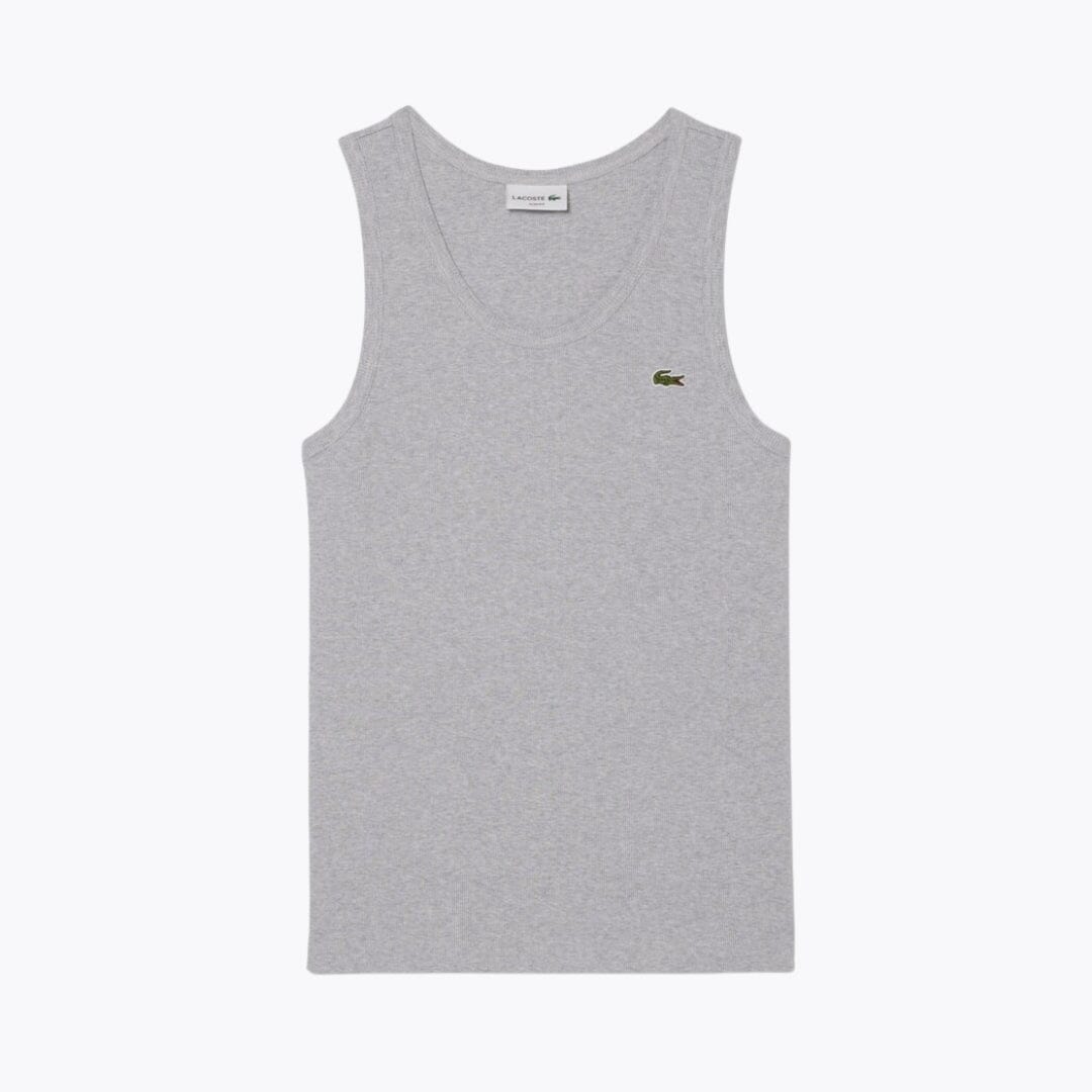 LC Slim Fit Ribbed Cotton Tank Top LC Slim Fit Ribbed Cotton Tank Top Slate Crown Light grey S 