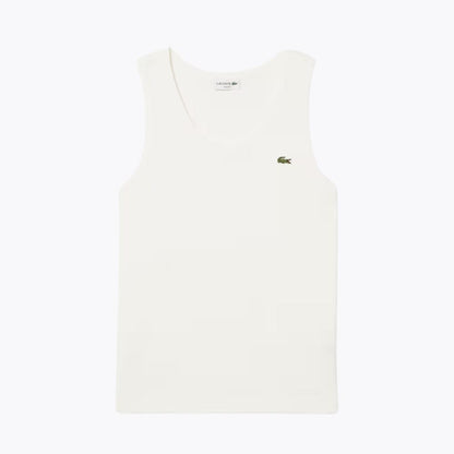 LC Slim Fit Ribbed Cotton Tank Top LC Slim Fit Ribbed Cotton Tank Top Slate Crown White S 