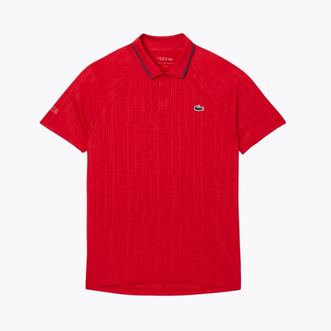 LC Tennis On Court Polo Shirt LC Tennis On Court Polo Shirt Slate Crown Red S 
