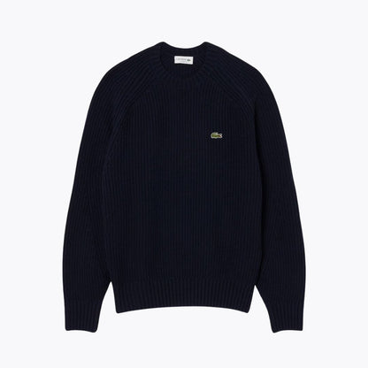 LC Thick Carded Wool Crew Neck Sweater LC Thick Carded Wool Crew Neck Sweater Slate Crown Midnight blue S 