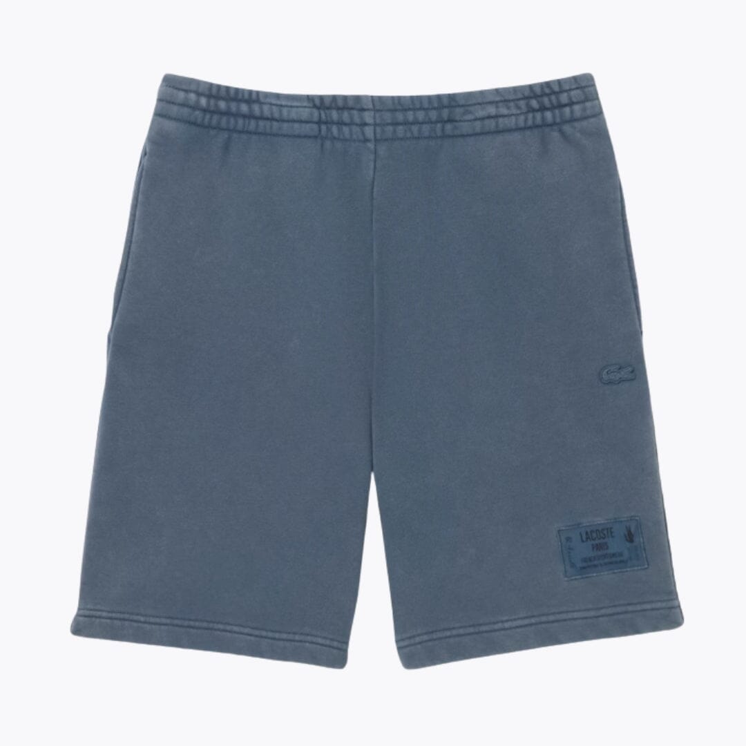 LC Washed Effect Cotton Fleece Shorts LC Washed Effect Cotton Fleece Shorts Slate Crown Mineral blue S 
