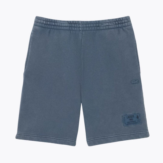 LC Washed Effect Cotton Fleece Shorts LC Washed Effect Cotton Fleece Shorts Slate Crown Mineral blue S 